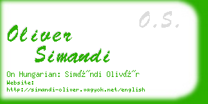 oliver simandi business card